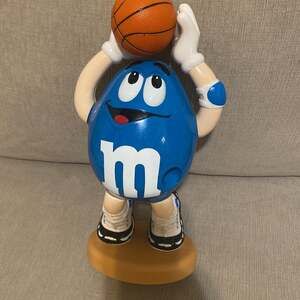 Vintage M&M Blue Peanut Basketball Player Candy Dispenser
